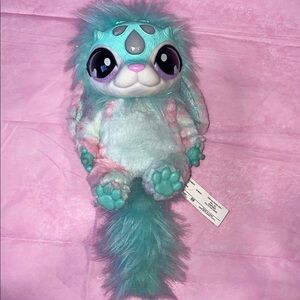 Cute Plush Toy with Teal and Pink Accents